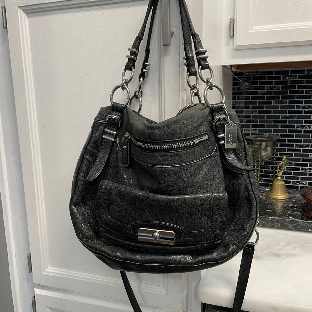 Coach Kristin Pinnacle 19343 Black Leather bag